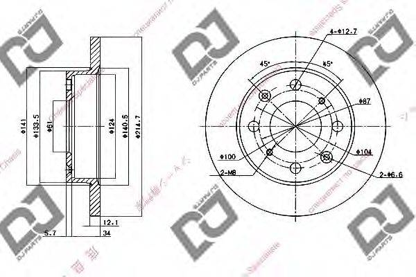 Тормозной диск BD1576 DJ PARTS