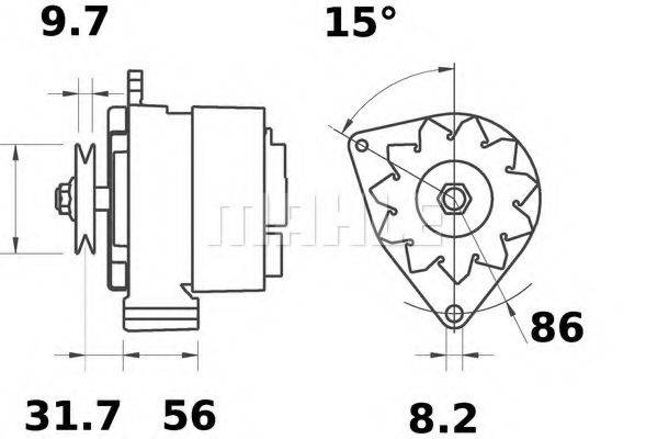 Генератор MG 395 MAHLE ORIGINAL