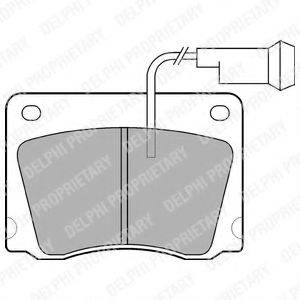 Комплект тормозных колодок, дисковый тормоз LP209 DELPHI