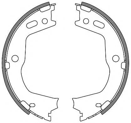Комплект тормозных колодок, стояночная тормозная система
