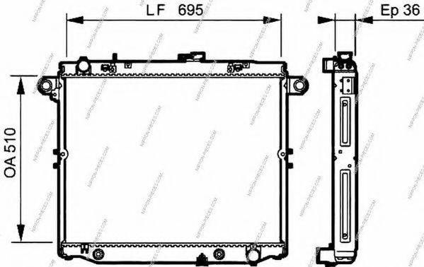 Радиатор, охлаждение двигателя T156A157 NPS