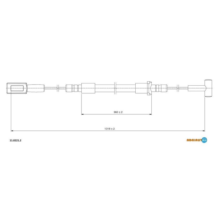 Тросик стояночного тормоза Adriauto 11.0221.2 ADRIAUTO