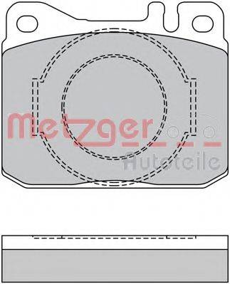 Комплект тормозных колодок, дисковый тормоз 1170385 METZGER