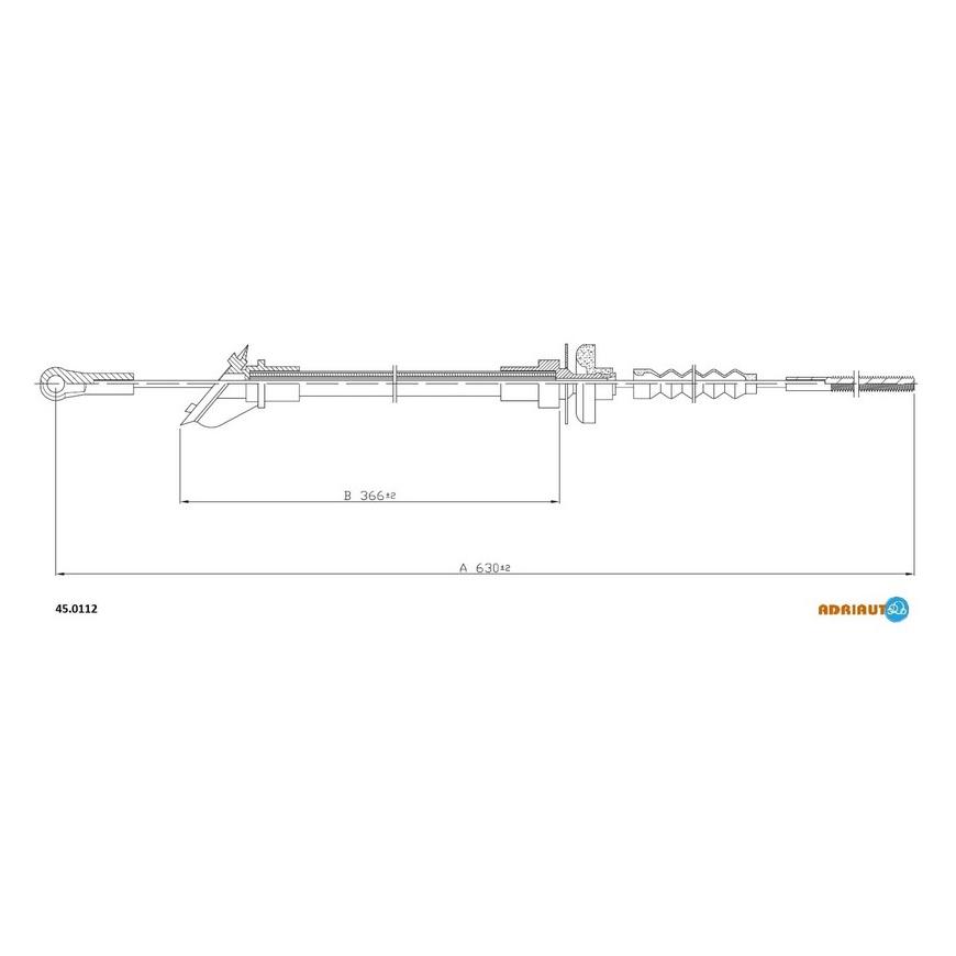 Трос сцепления 640mm/390mm