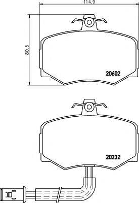 Комплект тормозных колодок, дисковый тормоз 2023201 TEXTAR