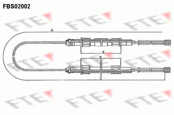 Трос, стояночная тормозная система FBS02002 FTE