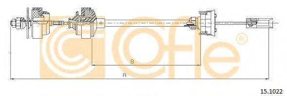 Трос, управление сцеплением 15.1022 COFLE