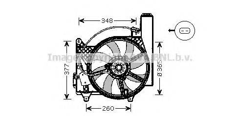 Вентилятор, охлаждение двигателя OL7531 AVA QUALITY COOLING