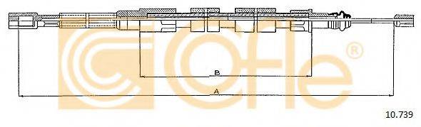 Трос, стояночная тормозная система 10.739 COFLE