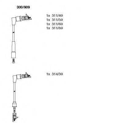 Комплект проводов зажигания 300/909 BREMI
