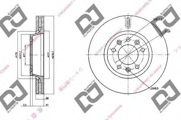 Тормозной диск BD1526 DJ PARTS