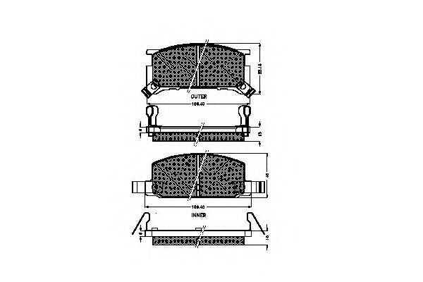 Комплект тормозных колодок, дисковый тормоз 6108989 GIRLING