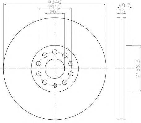 Тормозной диск MDC2253 MINTEX