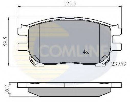 Комплект тормозных колодок, дисковый тормоз CBP01139 COMLINE