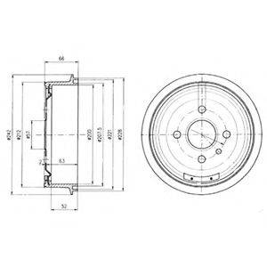 Тормозный барабан 12241 LEMFORDER
