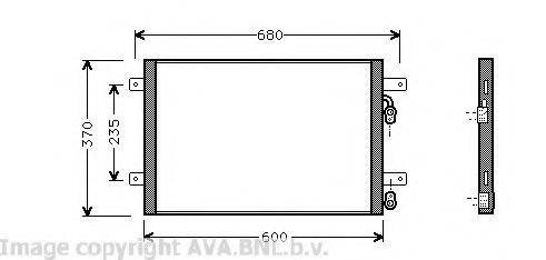 Конденсатор, кондиционер VW5153 AVA QUALITY COOLING