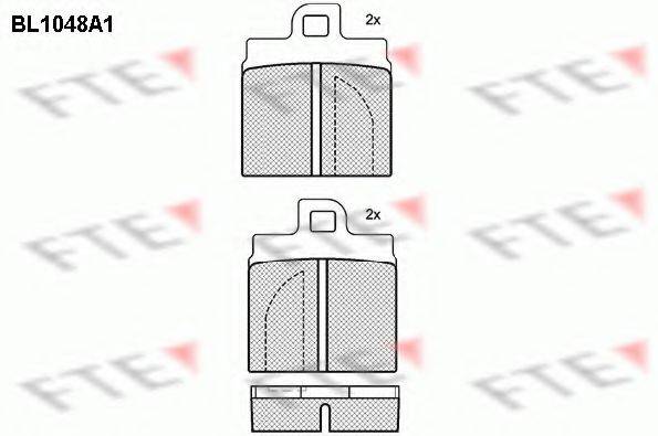 Комплект тормозных колодок, дисковый тормоз BL1048A1 FTE