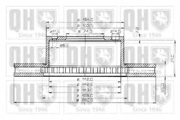 Тормозной диск BDC3478 QUINTON HAZELL