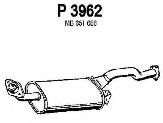 Глушитель выхлопных газов конечный P3962 FENNO