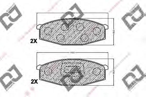 Комплект тормозных колодок BP1451 DJ PARTS