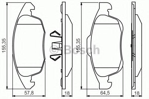 Комплект тормозных колодок, дисковый тормоз 0 986 495 258 BOSCH