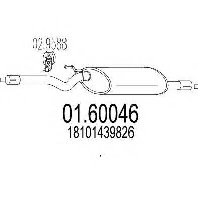 Глушитель выхлопных газов конечный 01.60046 MTS