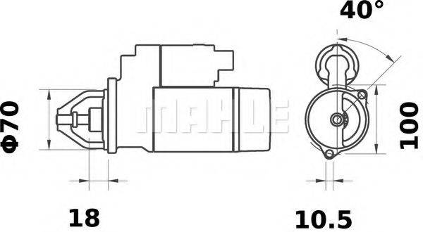 Стартер MS 136 MAHLE ORIGINAL