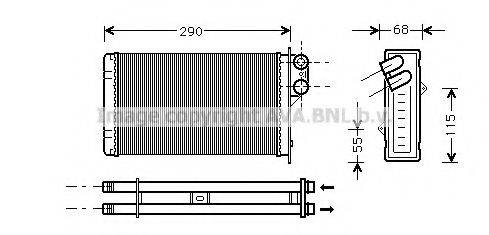 Теплообменник, отопление салона PE6172 AVA QUALITY COOLING