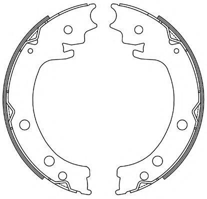 Комплект тормозных колодок, стояночная тормозная система