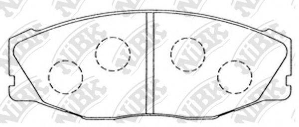 Комплект тормозных колодок, дисковый тормоз PN1157 NiBK