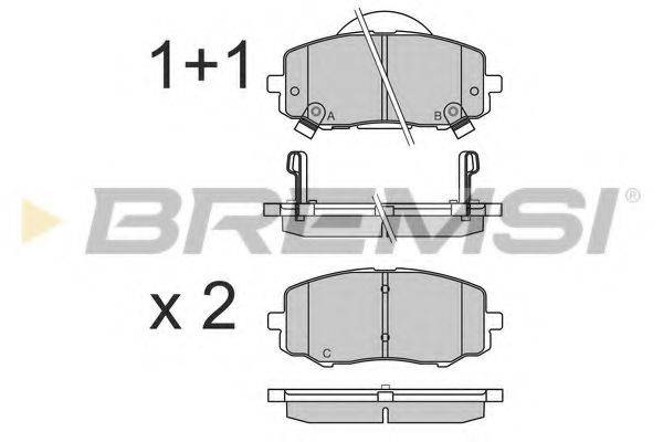 Комплект тормозных колодок, дисковый тормоз BP3583 BREMSI