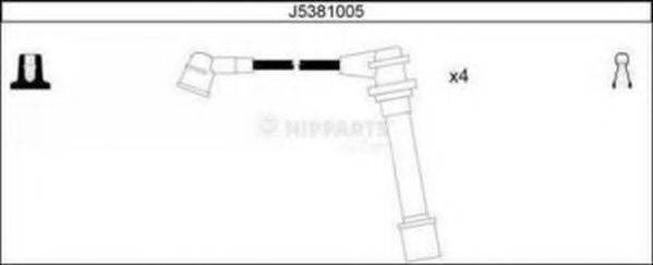 Комплект проводов зажигания J5381005 NIPPARTS