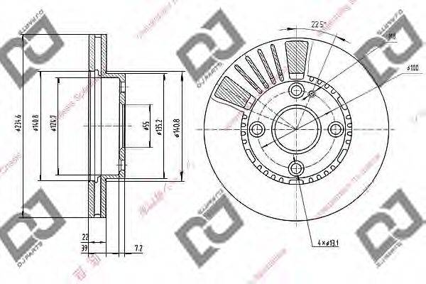 Тормозной диск BD1051 DJ PARTS