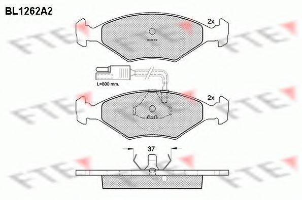 Комплект тормозных колодок, дисковый тормоз BL1262A2 FTE