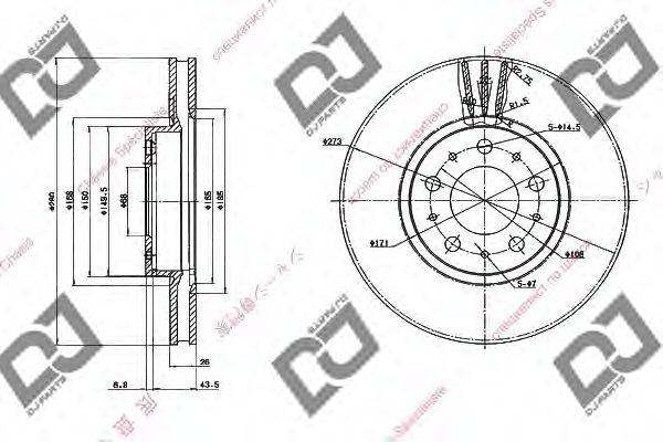 Тормозной диск BD1833 DJ PARTS