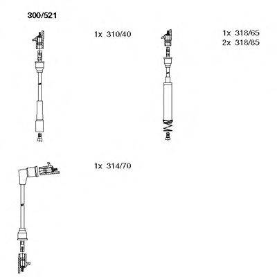 Комплект проводов зажигания 300/521 BREMI