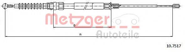 Трос, стояночная тормозная система 10.7517 METZGER
