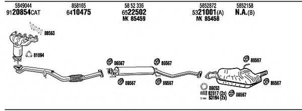 Система выпуска ОГ OPH15297A WALKER