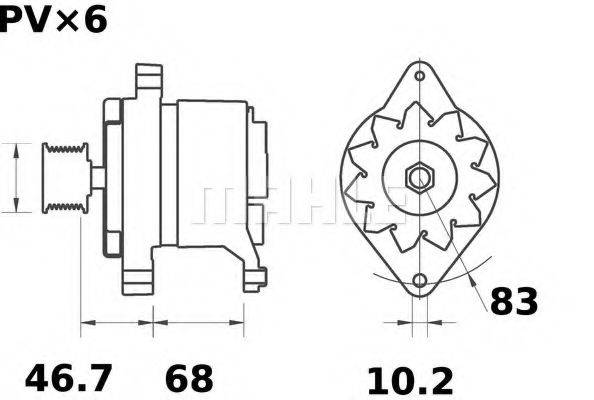 Генератор MG 419 MAHLE ORIGINAL