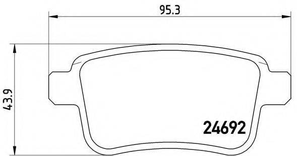 Комплект тормозных колодок, дисковый тормоз P 68 043 BREMBO