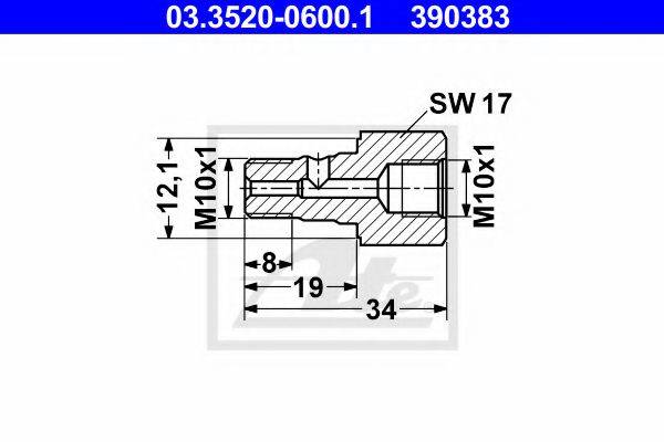 Болт 03.3520-0600.1 ATE