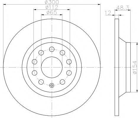 Тормозной диск MDC2527 MINTEX