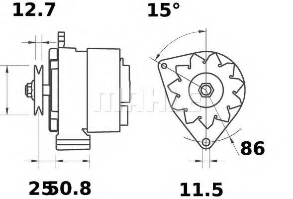 Генератор MG 230 MAHLE ORIGINAL