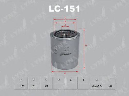 Фильтр масляный LC-151 LYNXauto