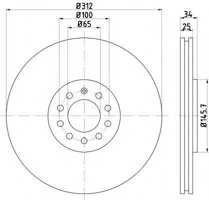 Тормозной диск MDC1381 MINTEX