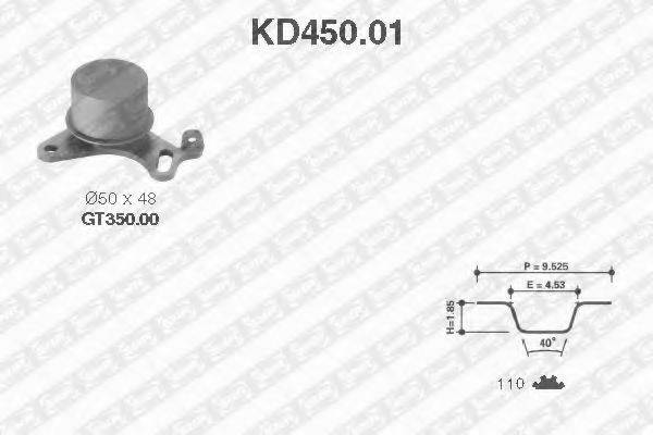 Комплект ремня ГРМ KD450.01 SNR