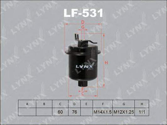 Фильтр топливный LF-531 LYNXauto