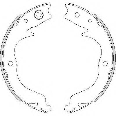 Комплект тормозных колодок, стояночная тормозная система