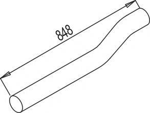 Труба выхлопного газа 80516 DINEX
