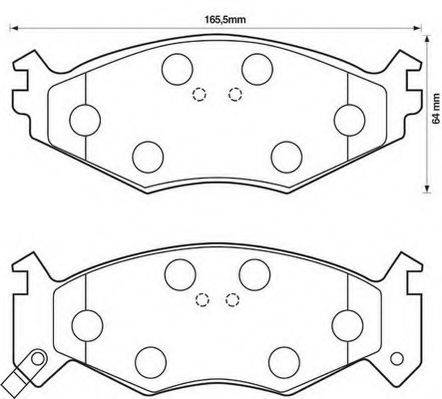 Комплект тормозных колодок H 61 045 BREMBO